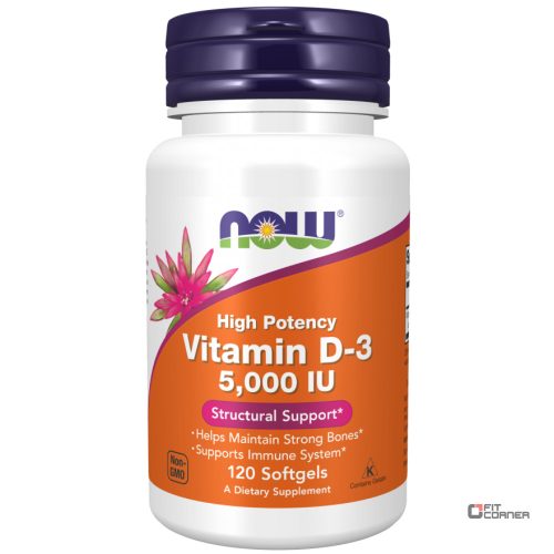 NOW Foods D3 5000 NE (120 gélkapszula)